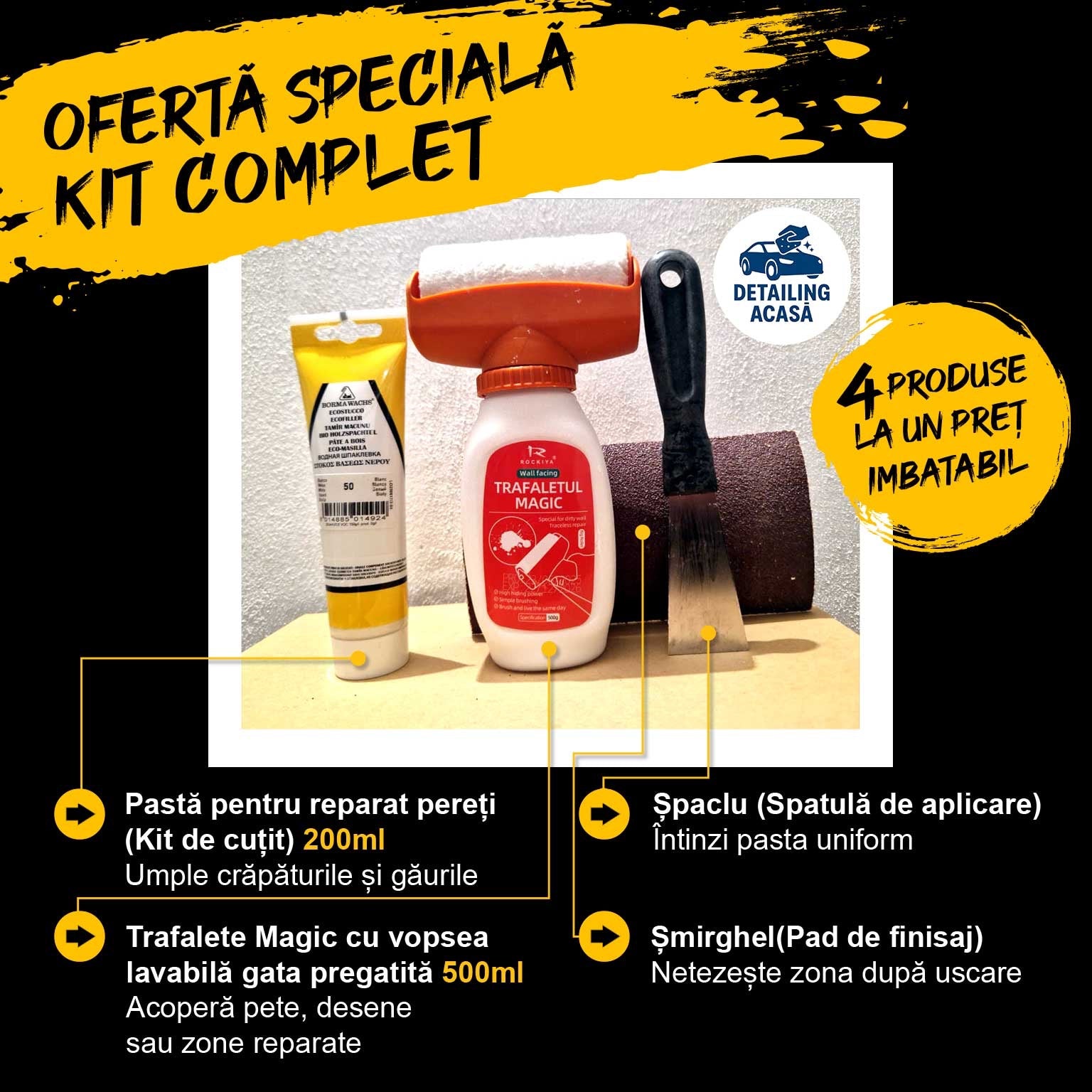 Kit complet reparat pereti